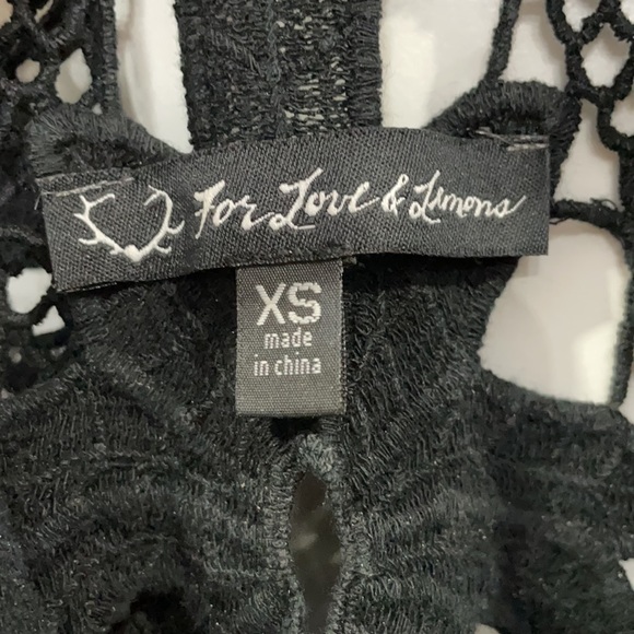 For Love & Lemons Monaco Black XSmall Coverup - Picture 4 of 6